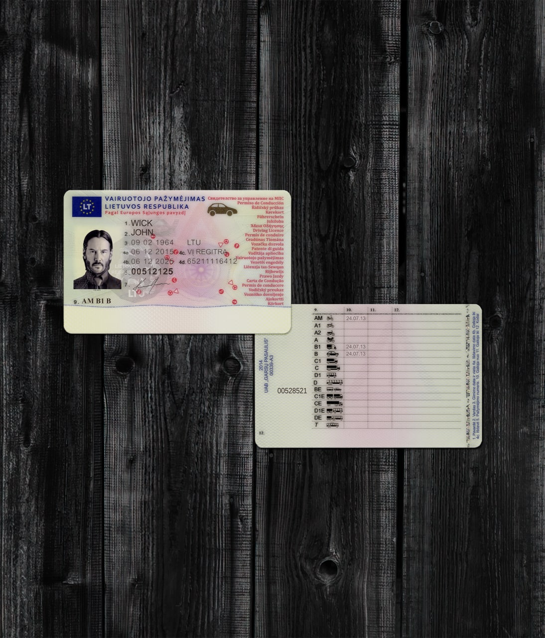 Lithuania Driver License 2013+-1