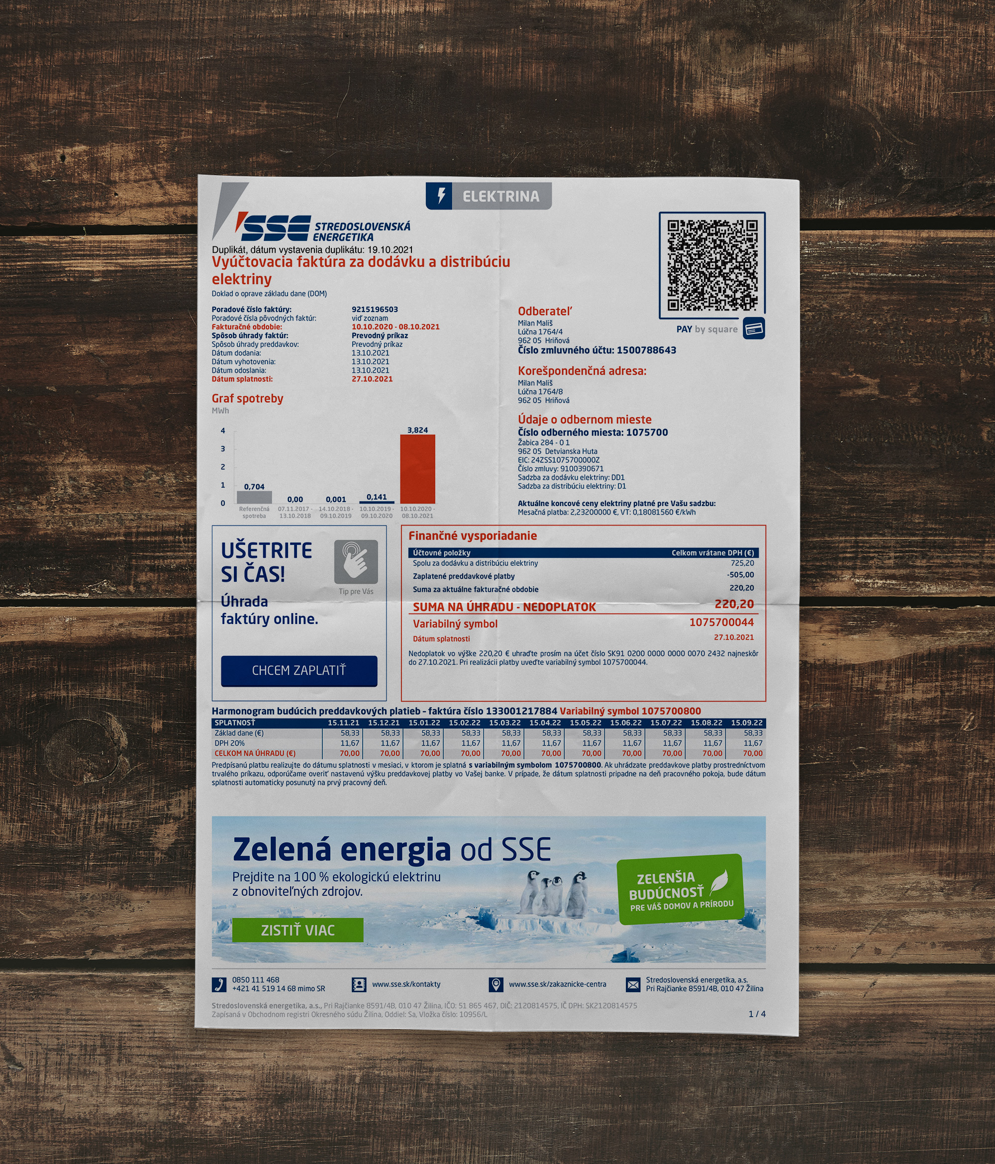 Utility bill | SSE | Slovakia-1